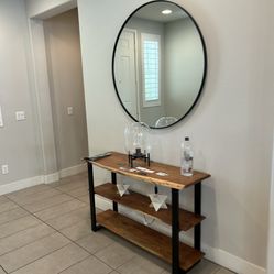Wooden Shelf/mirror