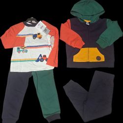 4 Pcs Boys New Set Check Sizes 
