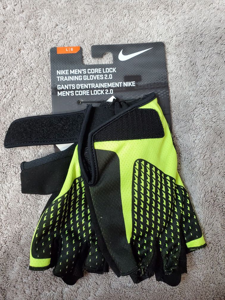 Large Nike men's core lock training gloves 2.0