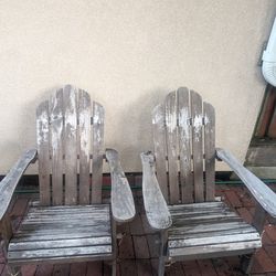 Outdoor Solid Wood Adirondack Chairs 
