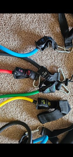 Resistance Band Set with Carabiner Clips