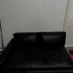 Black Leather Couch