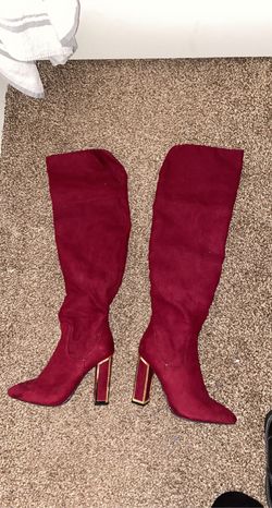 Red high boots