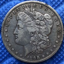 1896-O 90% Silver Morgan Dollar