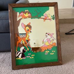 Walt Disney Productions vintage Disney Bambi And Friends Mirror