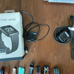 2 Fitbit Versa Watches + Bands 