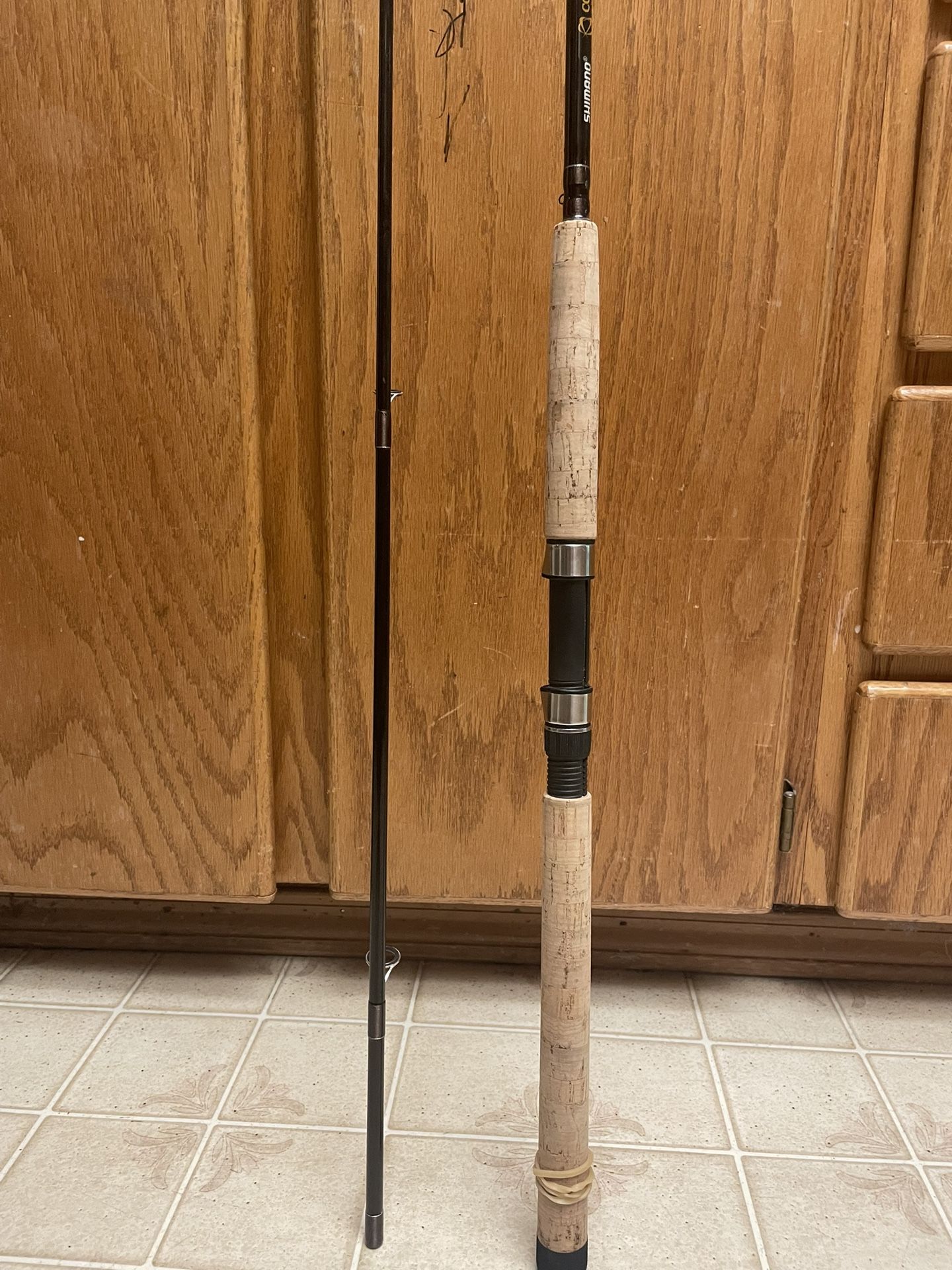 Shimano Convergence IM6 graphite rod 12’6”, slow action, 4-8lbs line