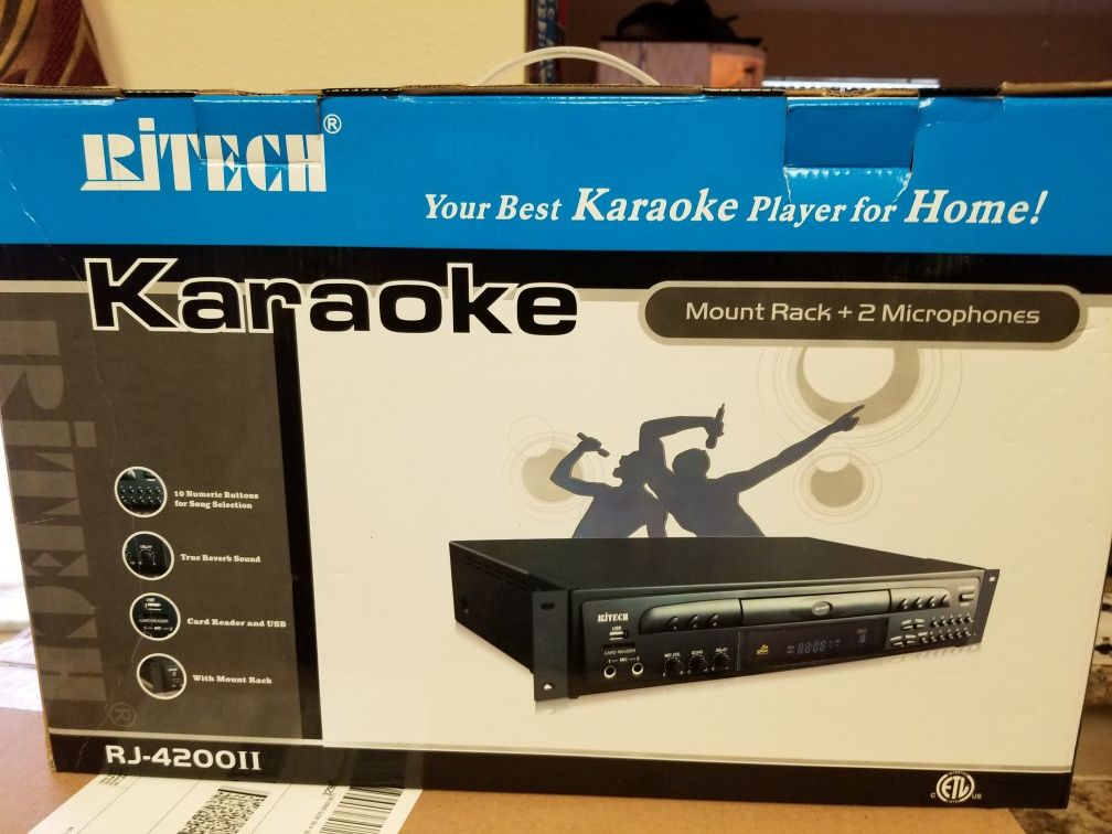 Ritech Karaoke Player with 2 Microphones
