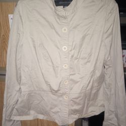 Apostrophe Size Medium Tan Jacket Shirt 