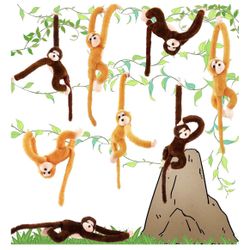 8 Pcs Hanging Monkey Stuffed Animal Toys Plush