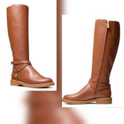 MICHAEL Michael Kors Mandy Knee High Boots Women's Size 6.5 NIB Brown Luggage