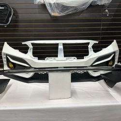 2016-2021 civic FRONT BUNPER & TRUNK SPOILER TYPER CONVERSION  FIT SEDAN COUPE & hatchback white pearl color Nh788P