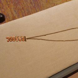 Women's Gold-plated Necklace With Long Coral Pendant
