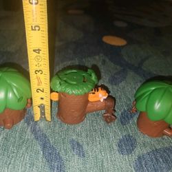 3 JUNGLE BOOK TREE Spinning Snake And Monkey KIPLING Monkeys KAA Figure DISNEY