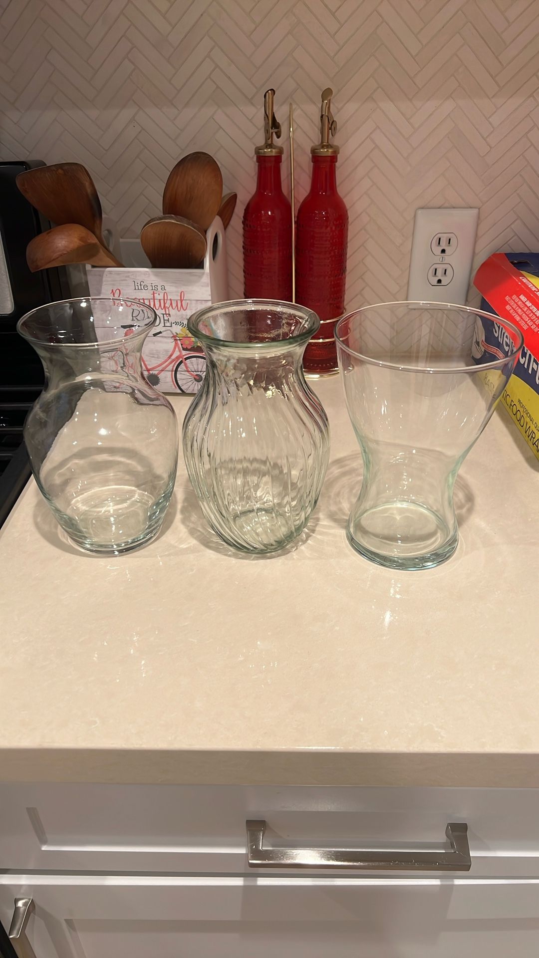 Three Cute Flower Vases
