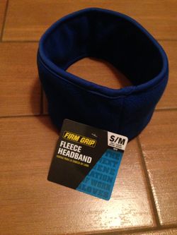Blue 💙 Firm Grip Fleece Headband size S/M