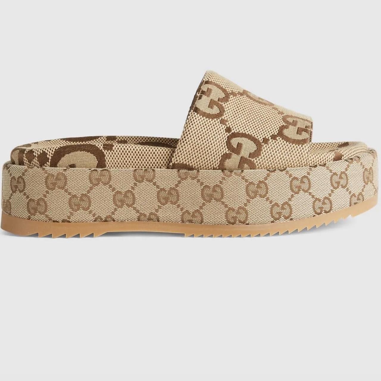 Women's Authentic Gucci platform slide sandals