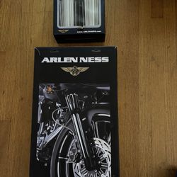 Arlen Ness Brand New Chrome 10 Gauge Fork Legs and Fork Cans