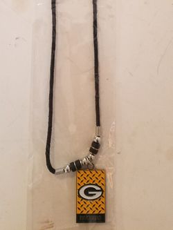 Green Bay Packers Rope Necklace Pendant