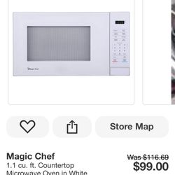 Magic Chef 1.1 cu. ft. Countertop Microwave Oven in White