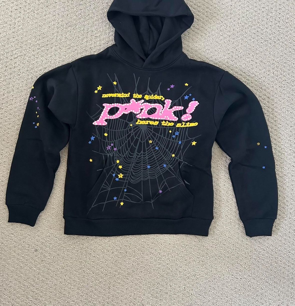 Pink And Black Spider Hoodie Used