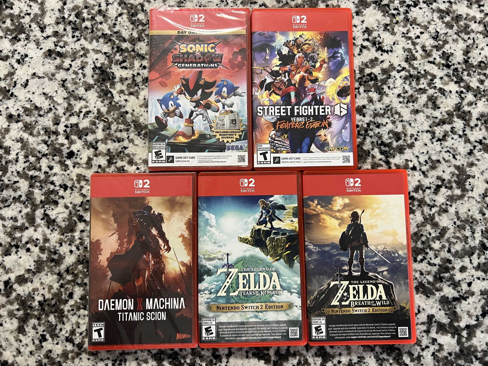 Zelda Breath Of The Wild Zelda Tears Of The Kingdom Street Fighter 6 Sonic Shadow Nintendo Switch 2
