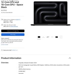 MacBook Pro 16” (Late 2023) – M3 Pro / 36GB RAM / 512GB SSD – Excellent Condition