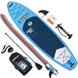 Inflatable Paddle Board, Stand Up Paddle Boards for Adults, 10’6’’x33’’x6” Paddleboard Lightweight SUP with Premium Ankle Leash, Floating Paddle, Dual