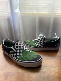 Marvel Comics Vans Checker Hulk slip on