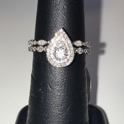 Diamond White Gold Wedding Set