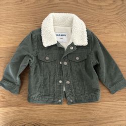 Baby Boy Green Sherpa Jacket 12-18 Months 