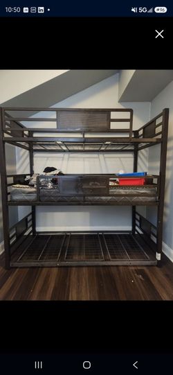Triple bunk bed twin size FREE