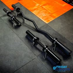 Brand New Curl Ez Easy Bar Barbell + Dumbbells Loadable Handles Olympic  Home Gym Equipment 