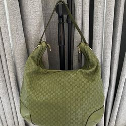 Authentic Preloved Gucci Nice Hobo Bag Microguccissima Green Work Bag