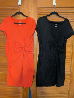 2 short sleeve Maternity Dresses (Pink & Black) Size XXL