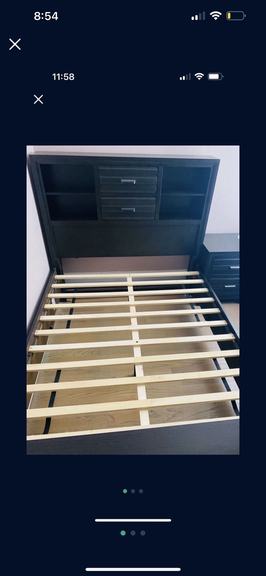 Full Size Bed Frame And A Night Stand