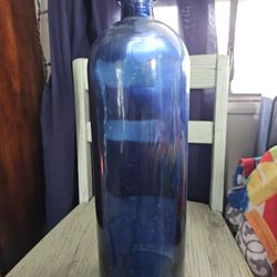 LARGE BLUE  #GLASS #VASE