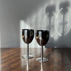 Stainless Steel Wine Goblets 