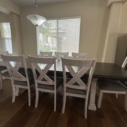 Kitchen Table + 8 Chairs