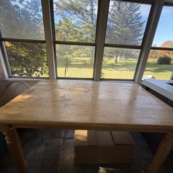 Farmhouse Wooden Dining Table - Great Restoration Project