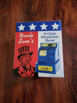 Uncle Sam's 3- Coin Register Bank