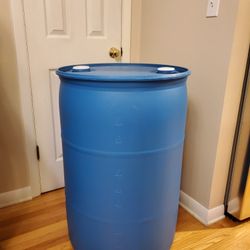 Perfect for Rain water -Barrels/Drums 55 Gallon, rinsed well with hot water, like new. Instantly Ready To Use,  Multiple Available. 
