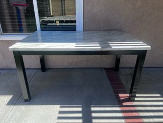 Solid wood faux marble table $60 OBO