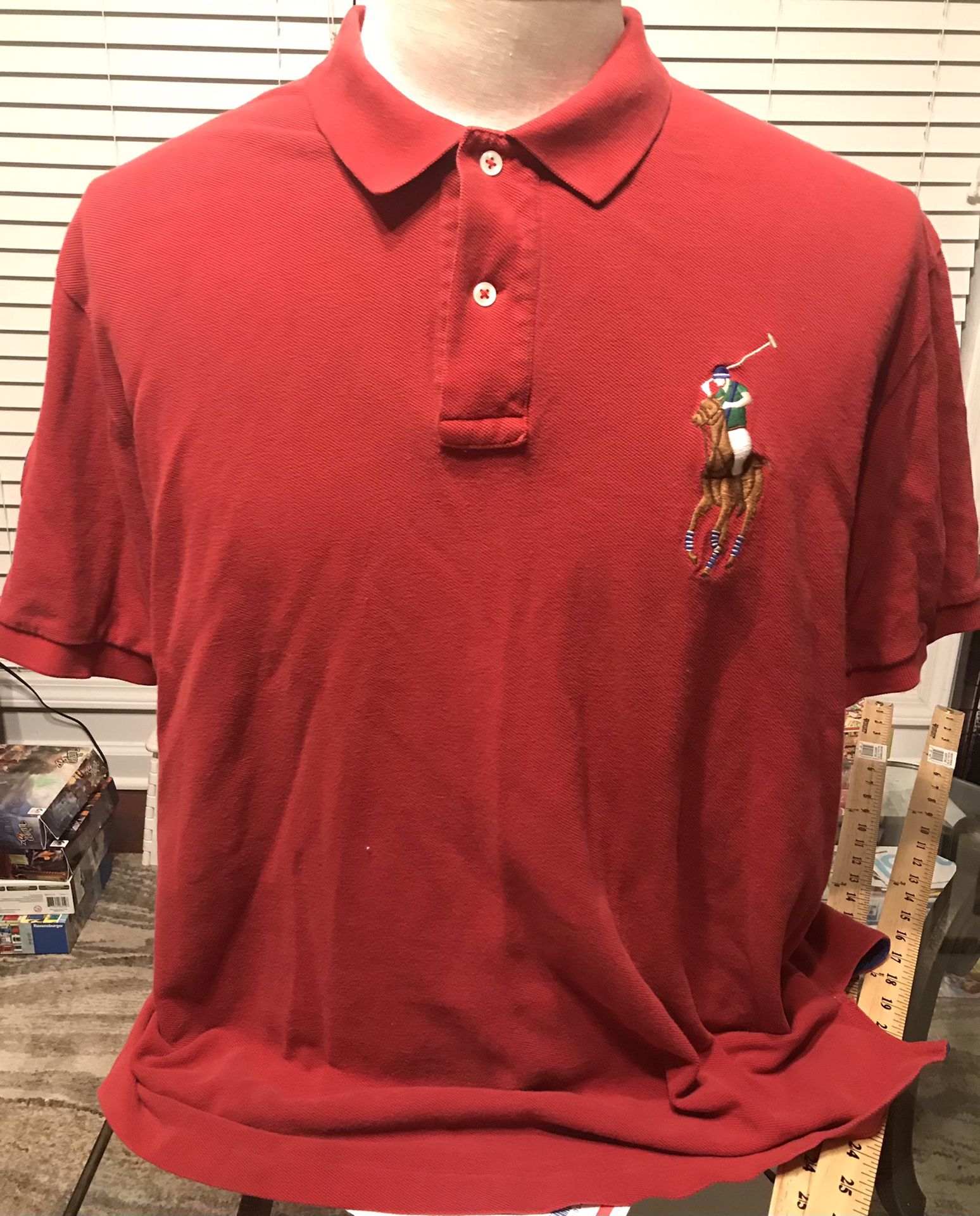 Polo Ralph Lauren Men's XL Short Sleeve Rugby Big Pony Polo Shirt Red #3