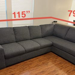 Dark Grey Section Couch