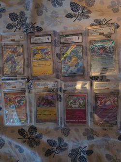 6 ags pokemon slabs and 2 cgc pokemon slabs as bundle