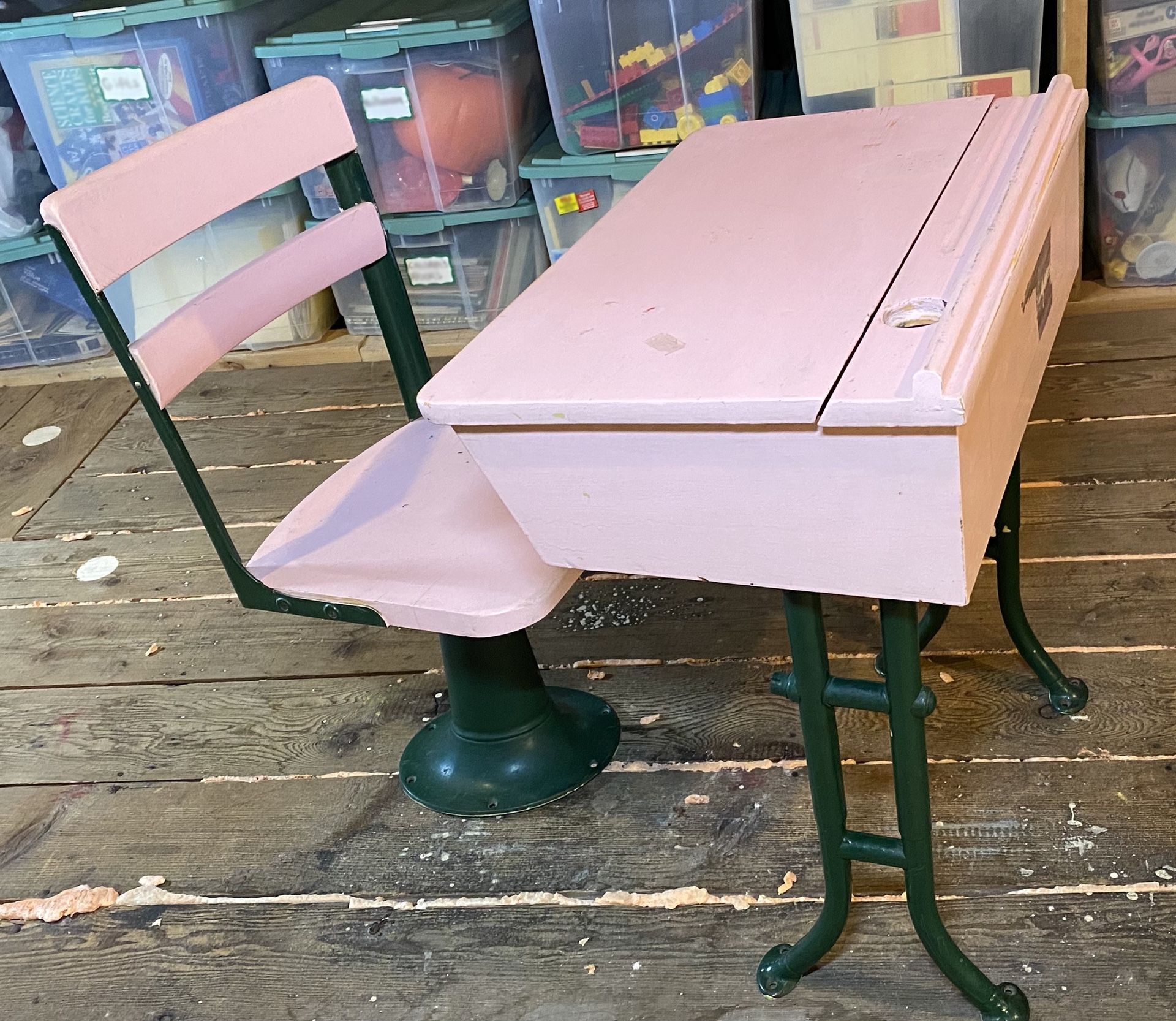 Antique School Desk and Chair