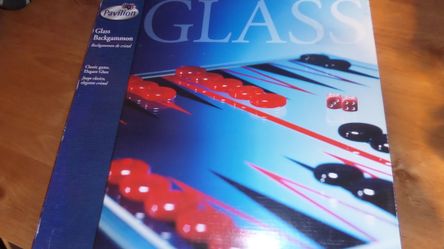NIB Pavillion Glass Backgammon Game