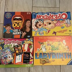 board games and card games