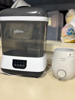 Dr. Brown’s bottle sanitizer and Philips bottle warmer